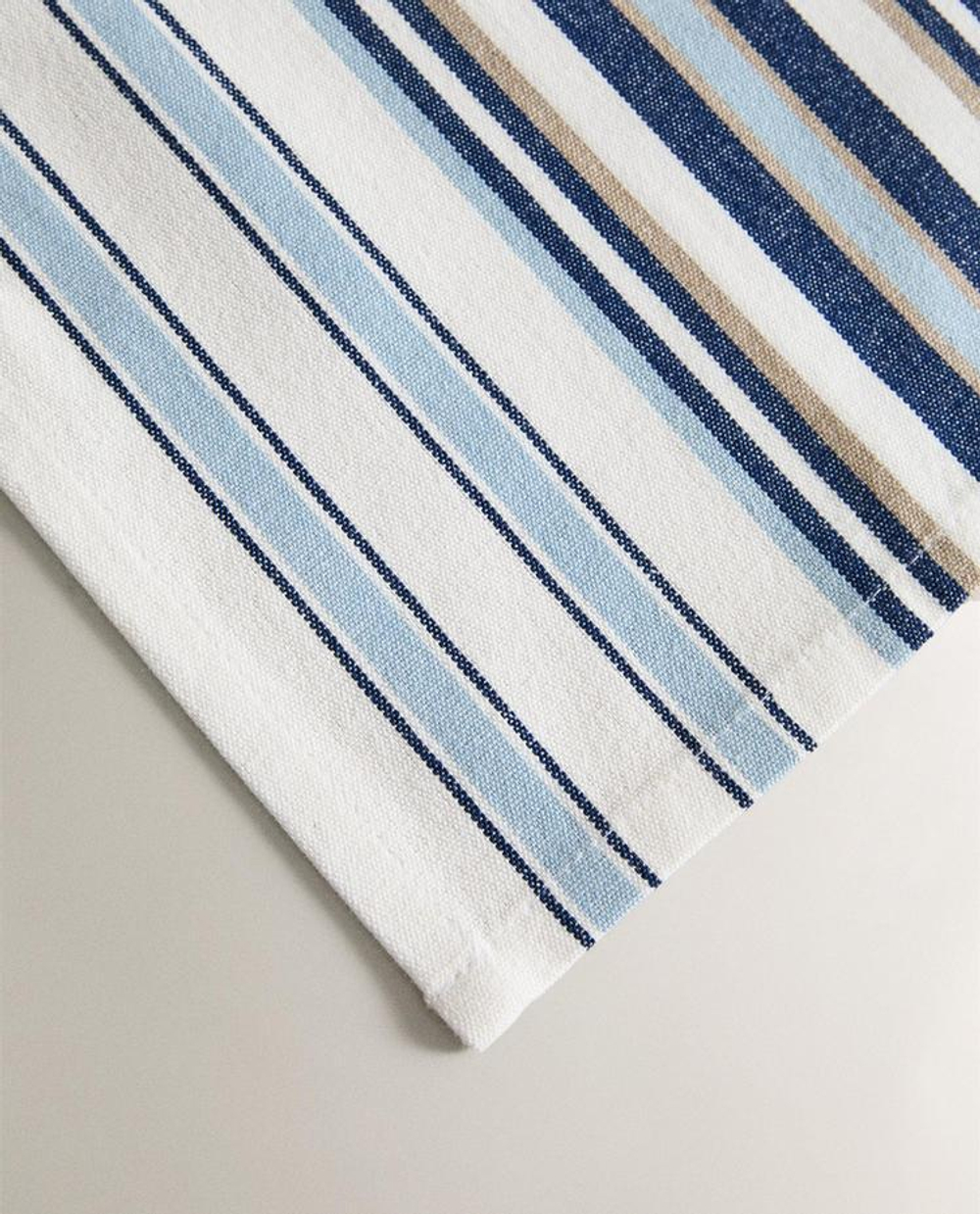 ZARA HOME НАБОР САЛФЕТОК В АСИММЕТРИЧНУЮ ПОЛОСКУ (2 ШТ.), СИНИЙ