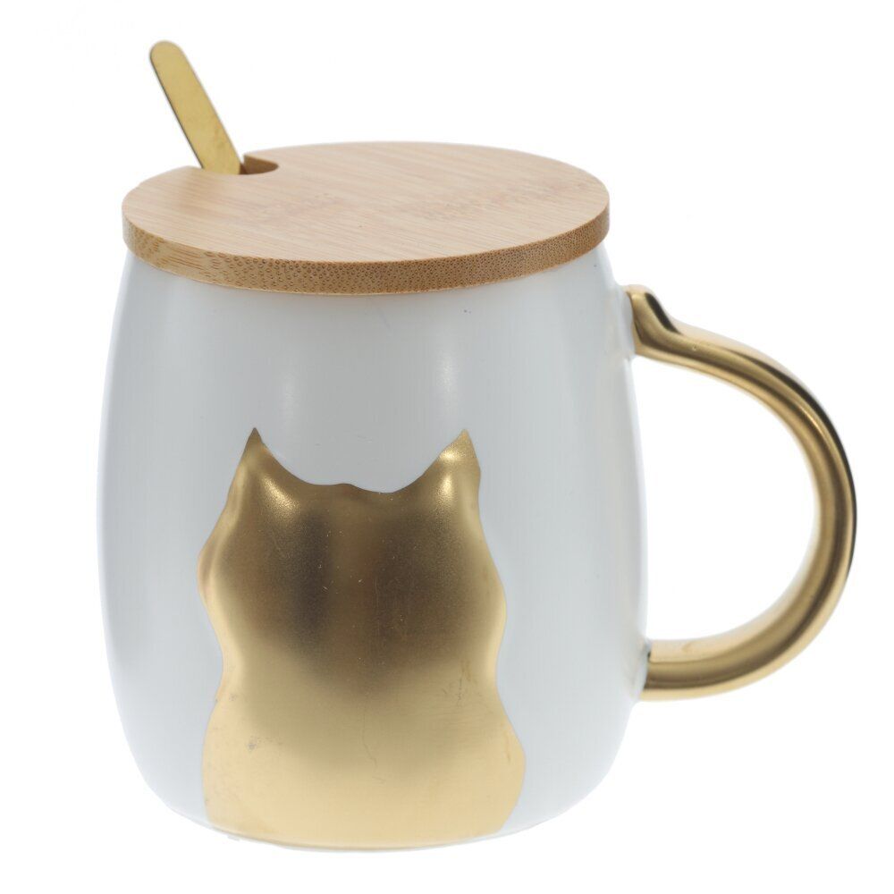 GAEM Кружка с крышкой и ложкой, 420 мл, L13 W9 H10 см, 2в.