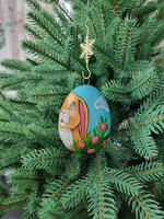 Фарфоровое пасхальное  яйцо "Весенний кролик"