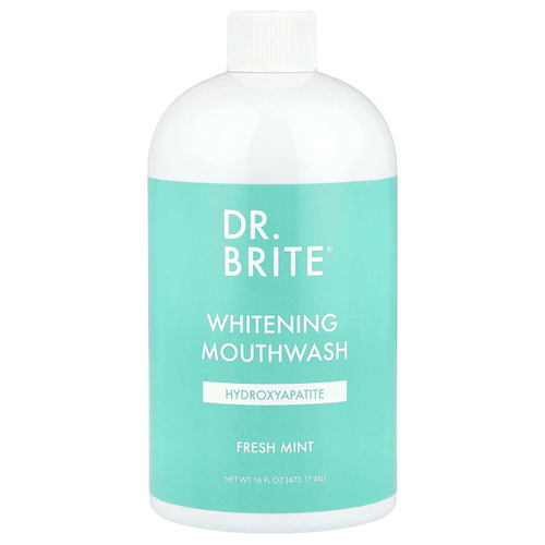 Dr. Brite, Отбеливающая жидкость для полоскания рта, без спирта, мята, 473,17 мл (16 жидк. унц.)