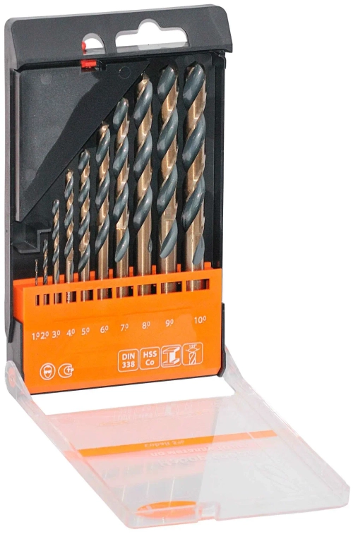 Набор сверл по металлу Professional 10шт пластиковый футляр