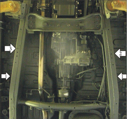 Защита Разд. коробки. 3 мм, Сталь. для Mitsubishi Pajero Sport II 2008-2011, Mitsubishi Pajero Sport II 2012-2016 MOTODOR.11316