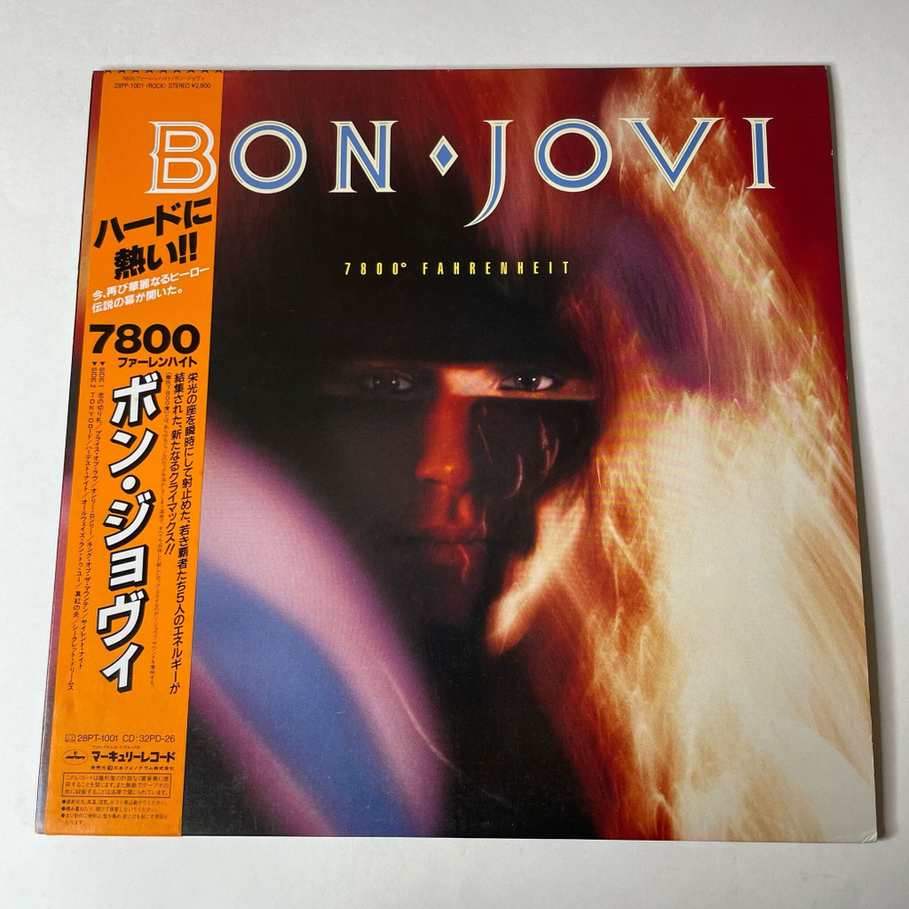 Винтажная виниловая пластинка LP Bon Jovi 7800 Fahrenheit (Japan 1985) (Obi) The Price Of Love