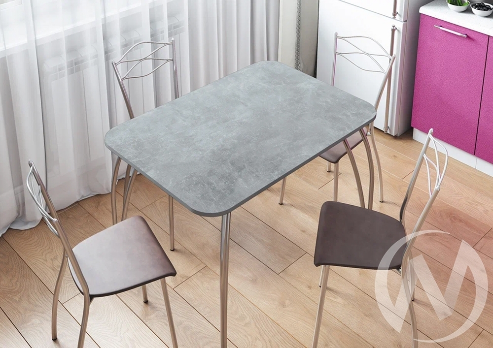 Стол кухонный прямоугольный 1000*670 (Бетон светлый)