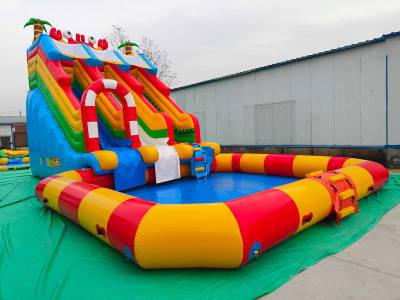 Надувная водная горка «Весёлый крабик» 11,3*7*6,8 м