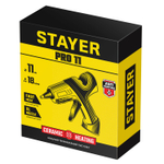 STAYER PRO 11, d 11 мм, 18 г/мин, электрический, пистолет термоклеевой, Professional (0681-20)