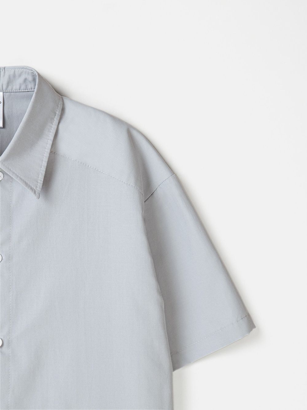 Рубашка оверсайз с коротким рукавом "Серая" 7+