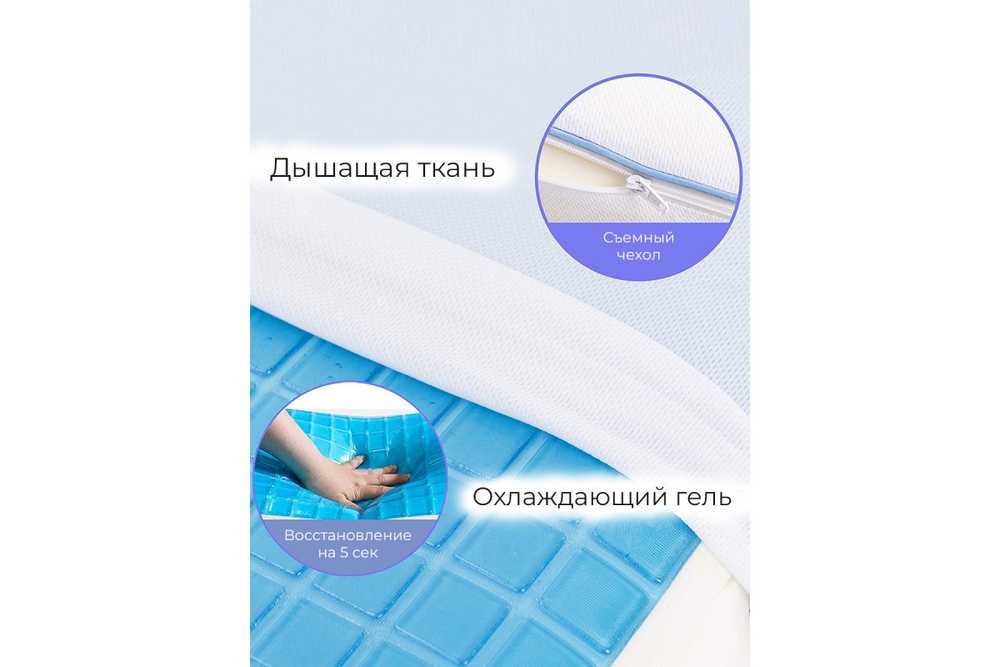 Подушка анатомическая GoodNight Cooling c эффектом памяти