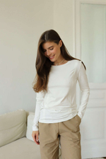 Лонгслив Slim для кормящих мам, Айвори