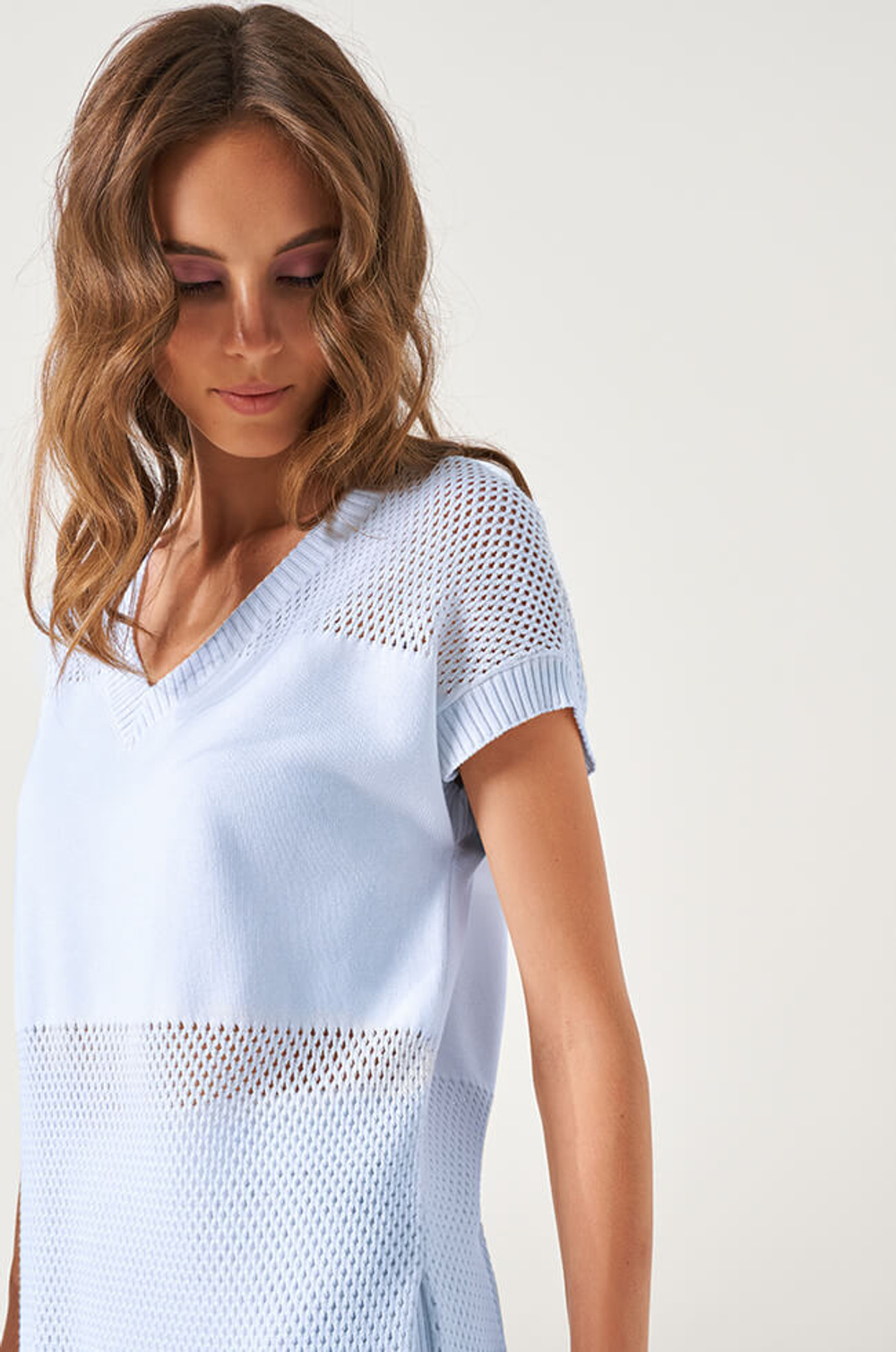 22828 Джемпер женский (жемчужно-голубой)