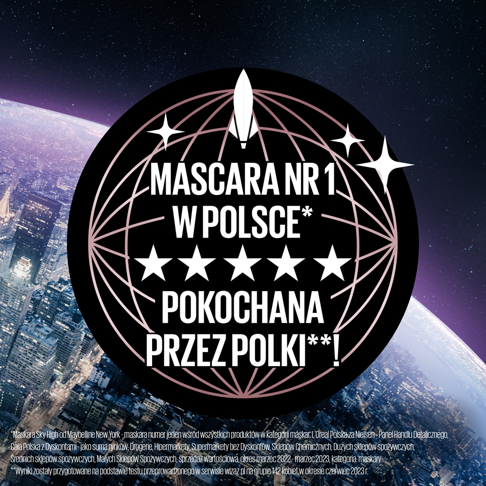 MAYBELLINE NEW YORK Lash Sensational Sky High - Тушь для ресниц, утолщающая и удлиняющая оттенок Blue Mist, 7 ml