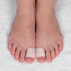 Защитные накладки на большие пальцы ног, силиконовые, пара, цвет белый