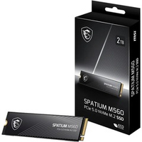 Жесткий диск SSD M.2 2Tb MSI SPATIUM M560, 10300/8700MBs, 1400K IOPS, TLC 3D NAND, 2280, PCI-E 5.0 x4 (S78-440Q940-P83)