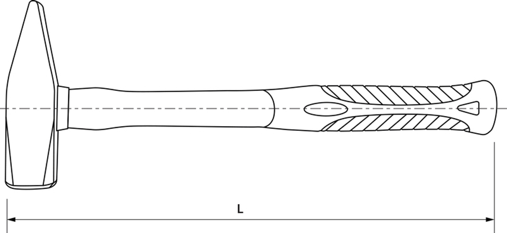 PHH800 Молоток слесарный с фиберглассовой рукояткой, 800 гр.