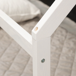 Кровать детская, 90х190, Кози, кровать домик, односпальная, из массива дерева, белый, Dipriz