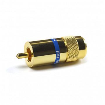 Разъем RCA Van den Hul C-12.0 Цвет золотой. Синяя маркировка