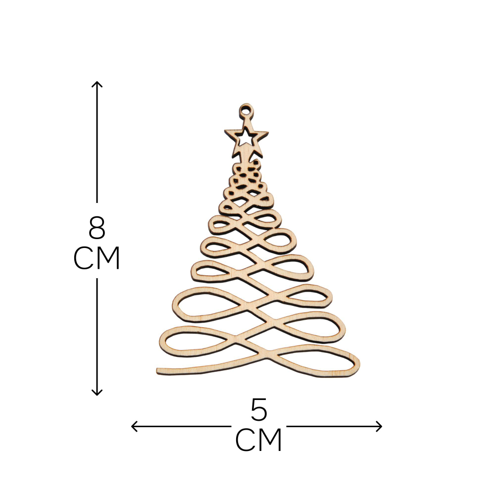 Елочные игрушки, 11 шт, деревянные, подарочный набор, Dipriz