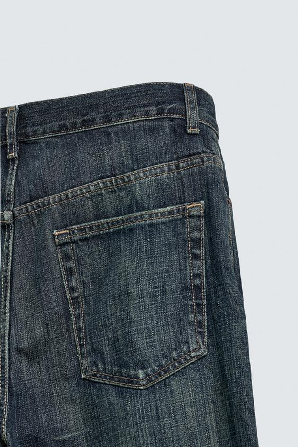 ZARA ДЖИНСЫ ШИРОКОГО КРОЯ, ЗЕЛЕНОВАТО-СИНИЙ