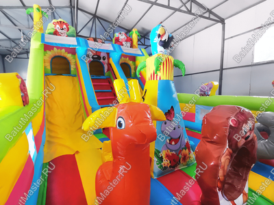 Коммерческий батут "Звериная команда", 9х5х5