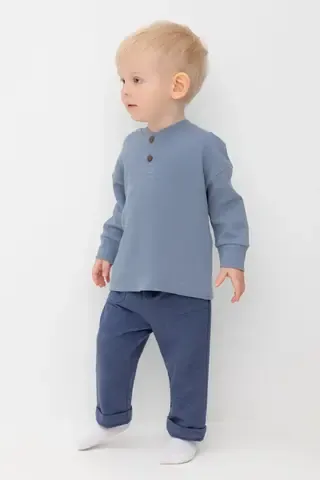 брюки  для мальчика  КР 400747/синий меланж к512