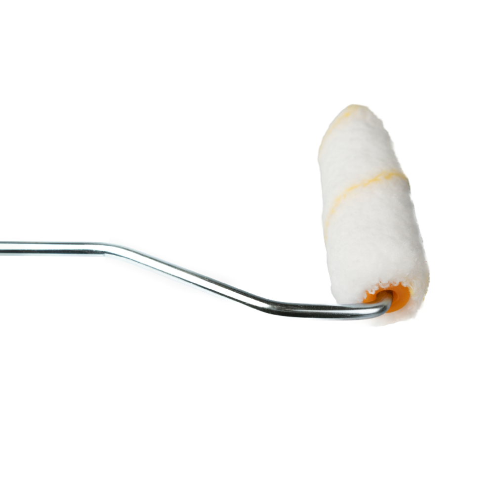 Валик малярный с пластиковой ручкой 100 мм, Ø16 мм, ворс 12 мм, бюгель Ø 6 мм Samtools