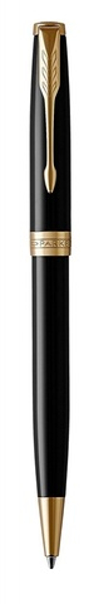 Шариковая ручка Parker Sonnet 1931497, Lacquer Deep Black GT, стержень: M, цвет чернил: black , в подарочной упаковке
