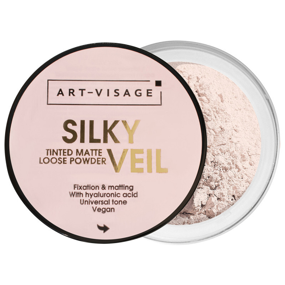 Пудра рассыпчатая Art-Visage Silky Veil 302 матирующая телесная 10 гр