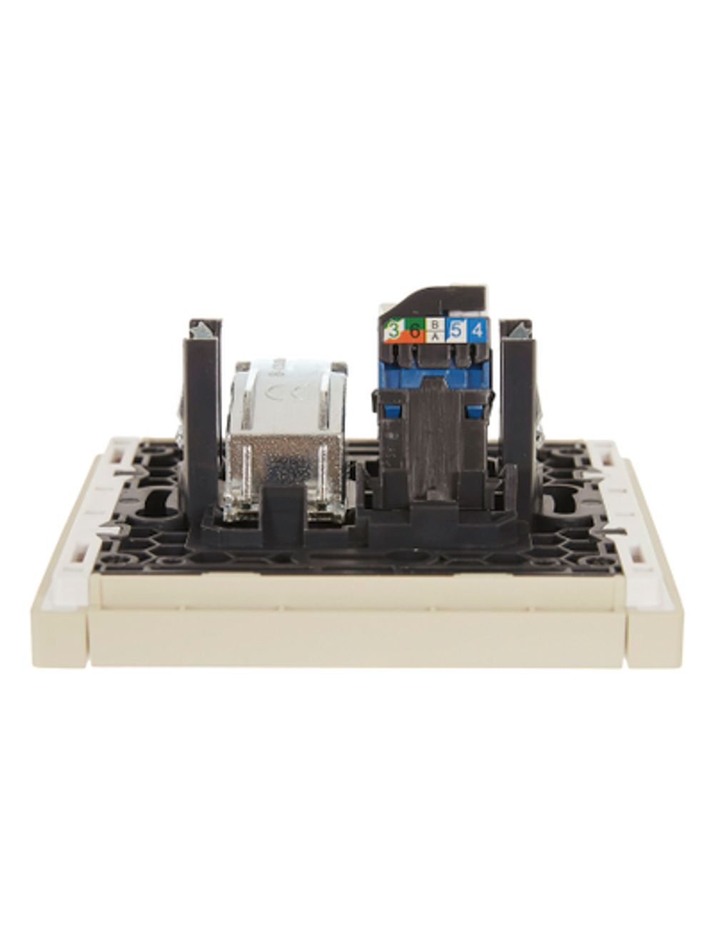 FORTE&PIANO Розетка двойная TV+RJ45 кат.6 FP437 ваниль IEK
