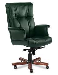 Кресло для руководителя Paris Luxe A зелёная кожа