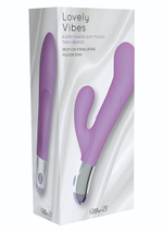 Фиолетовый вибратор Lovely Vibes G-spot Twin - 20 см. (Цвет: фиолетовый)