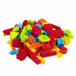 Конструктор пласт Ежик 98 дет ГОНОЧНЫЙ БОЛИД + ВЕТРЯК арт ВВ2574 (Bondibon)