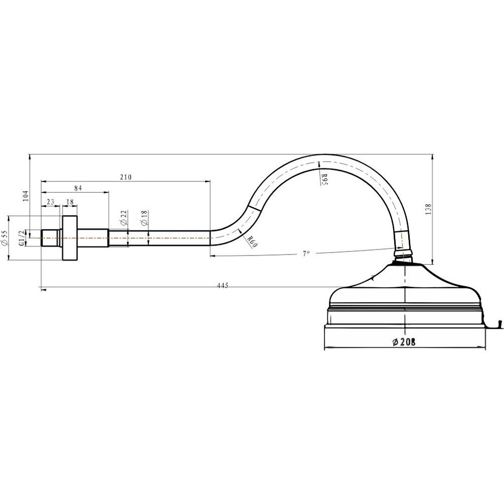 Верхний душ Boheme Medici 413