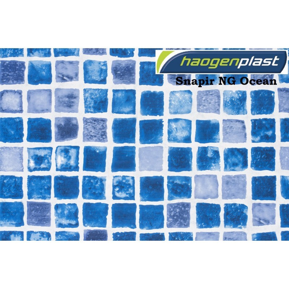 Пленка ПВХ 1,65х25,00м "Haogenplast", Snapir NG Blue / Snapir NG Ocean, синяя мозаика /