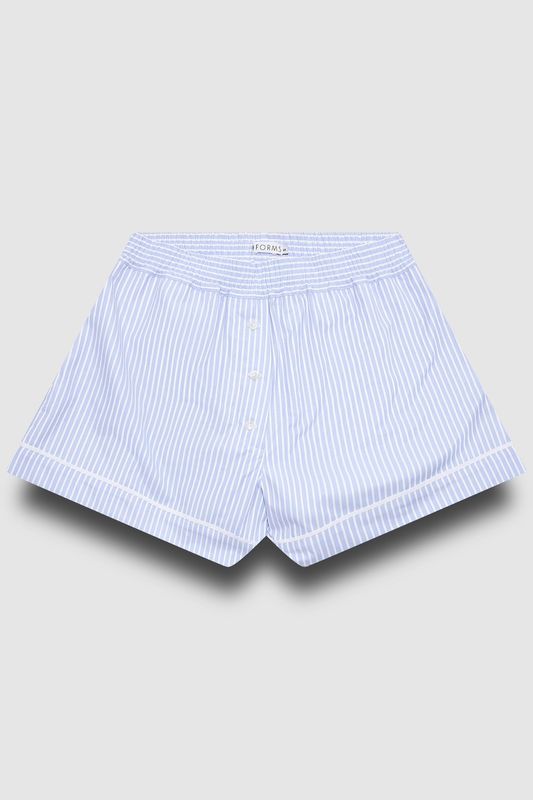 Костюм с шортами в полоску, голубой