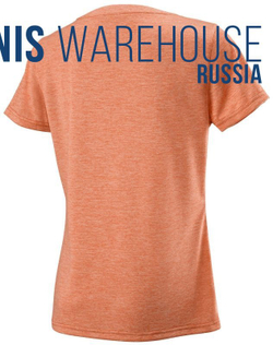 Женская футболка теннисная Wilson Uwii Script Tech Tee - burn orange
