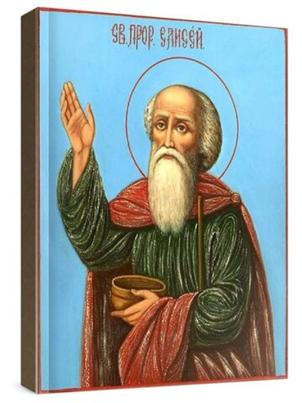 Елисей, пророк (рукописная икона)