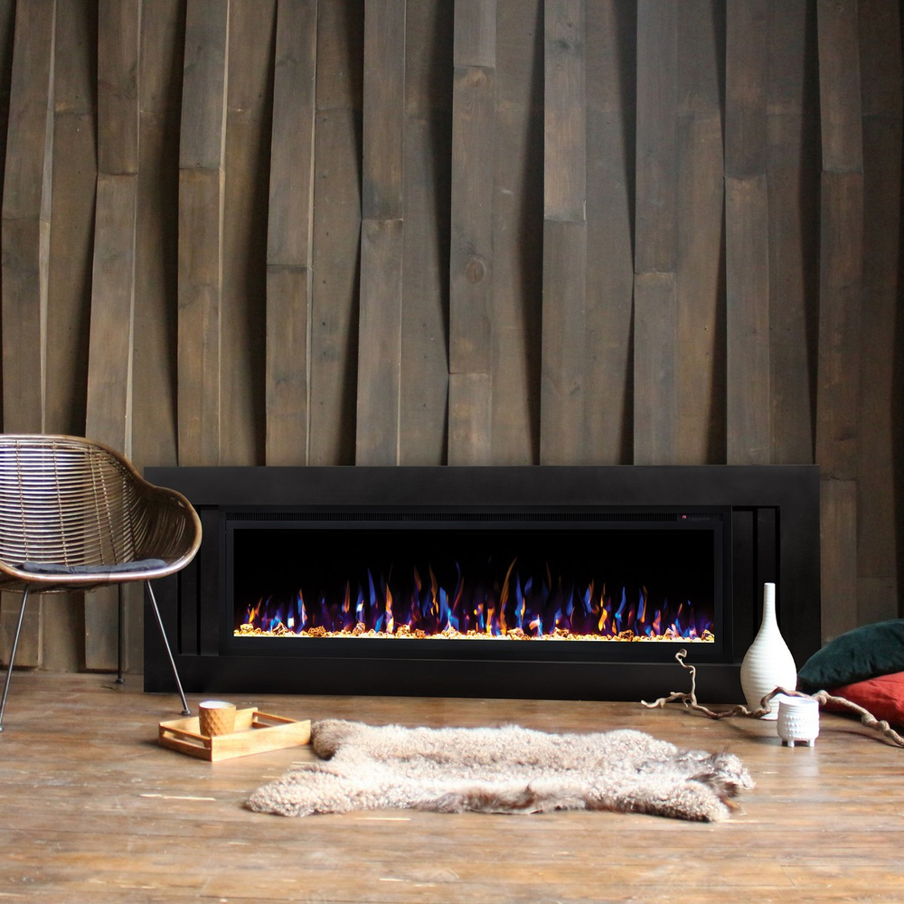 Электрокамин RealFlame Stockholm 60 BLM черный с очагом Saphir 60