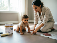 Как перекрасить старый пол без запаха и страха за здоровье малыша.