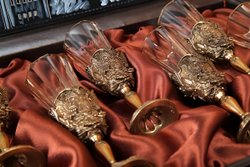 Набор лафитников «Герб России» 6 шт. в подарочном футляре с художественным оформлением