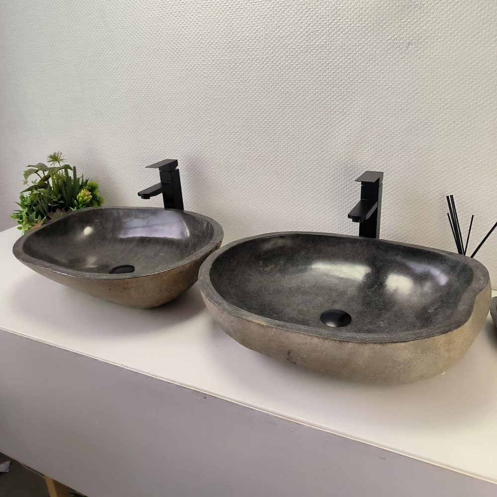 Раковина из речного камня ПАРА! RS-63831 56*44*15 2шт 0127