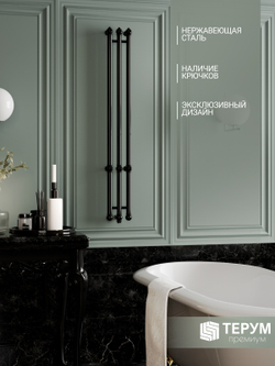 Полотенцесушитель Винтаж 3 120х16 Черный лак