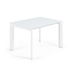 Стол обеденный Atta 120(180)x80 белое стекло