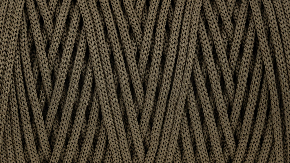 Khaki Lite polyester cord 3 mm