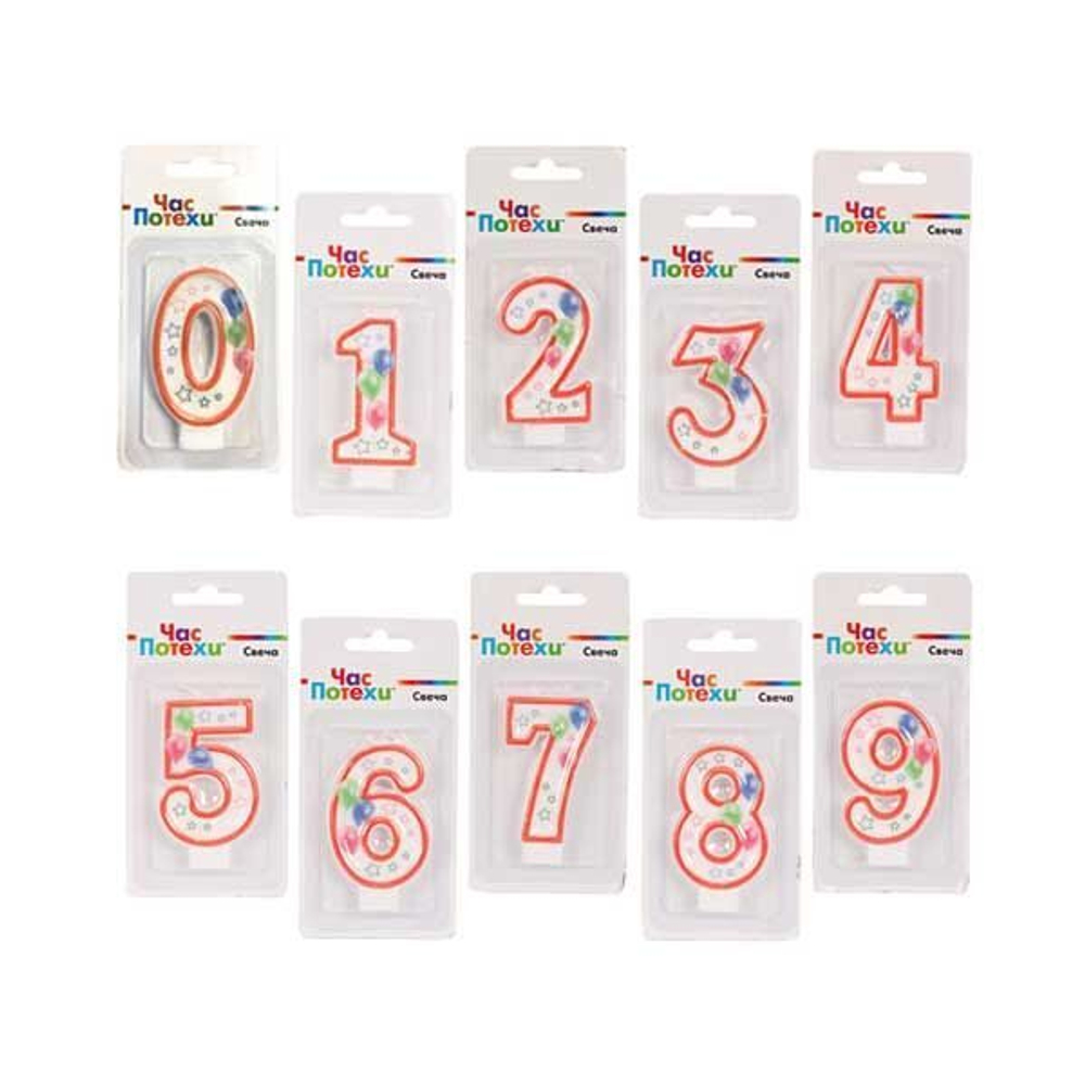 Свечи-цифры Шары 7см