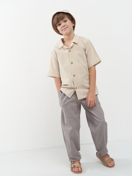 Брюки хлопковые "Какао" 7+