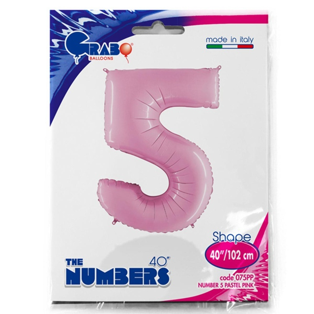 Цифра "5" розовый