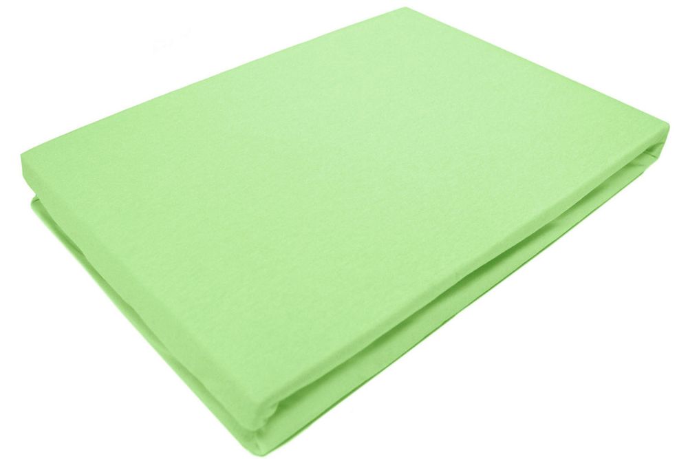 Простынь Nova Сатин 160х200х26 на резинке салатовая
