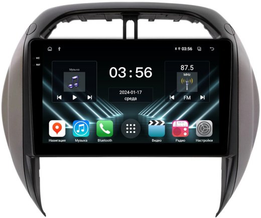 Магнитола для Toyota RAV4 2 2003-2005 - FarCar DX9-9688 монитор 9.5" IPS на Android 13, 4+64Гб, CarPlay