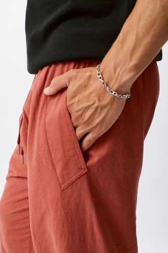 Льняные брюки кирпичного оттенка HEATHEN