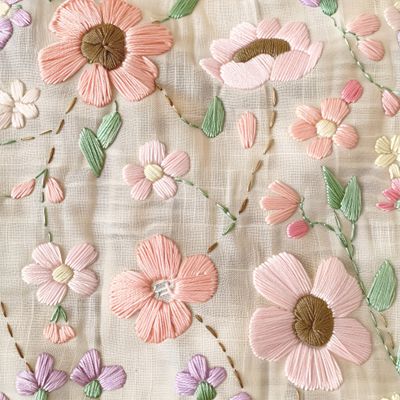 Вышитые цветы